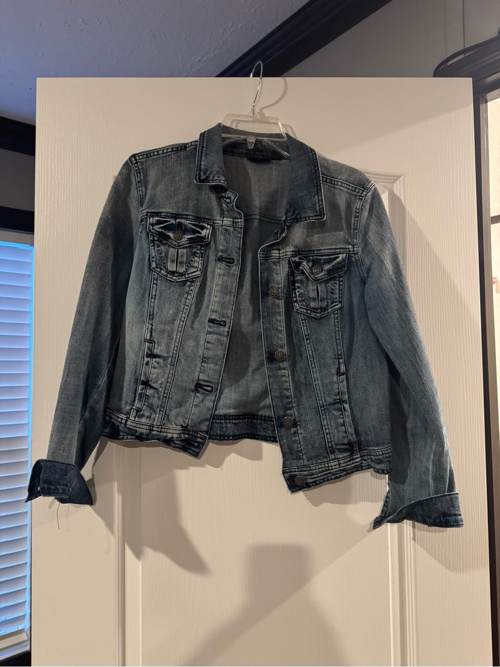 a.n.a Faded Light Blue Denim Jacket